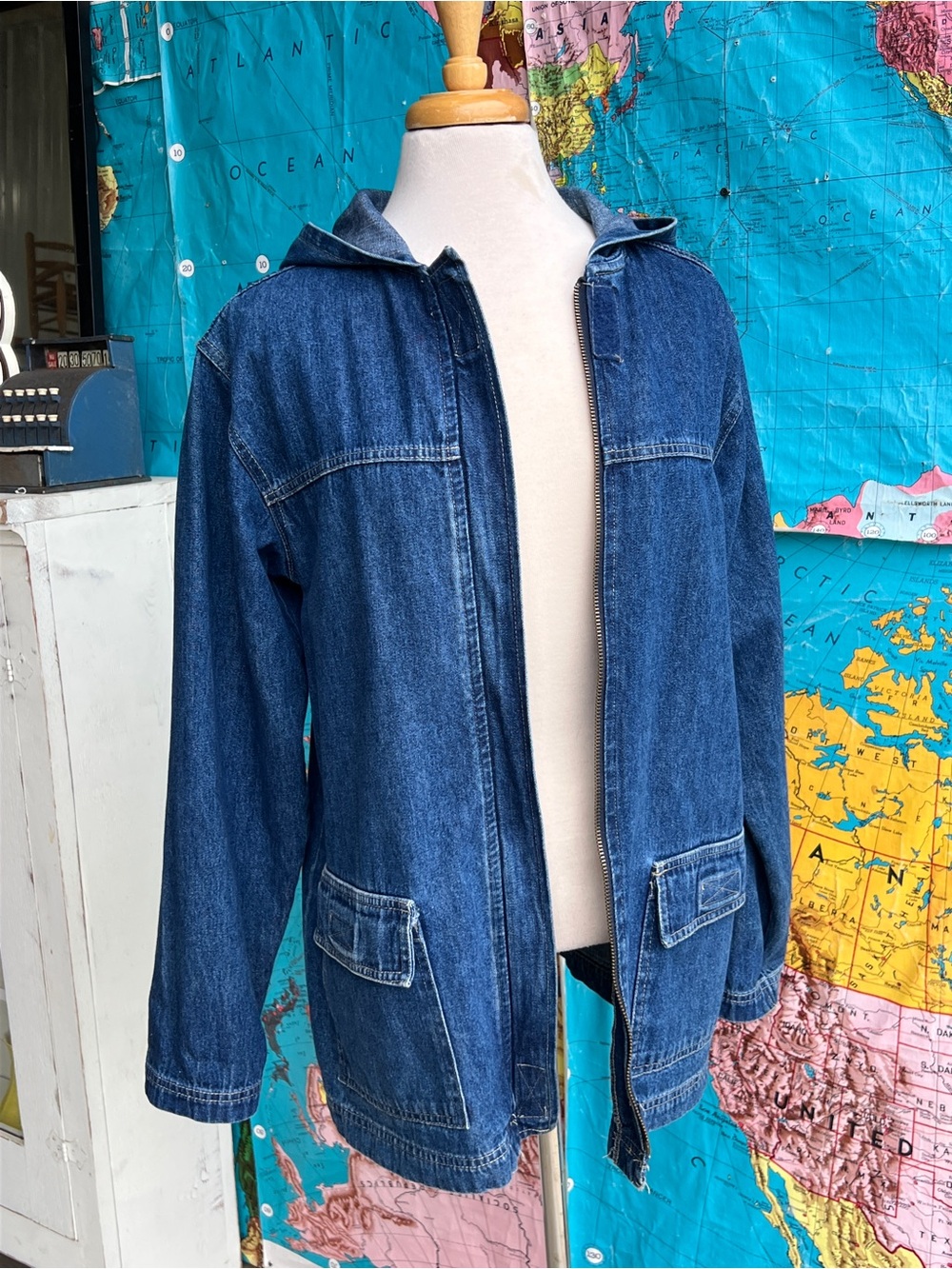 Vintage Blasport Denim Zip-Up Jacket - Light Blue